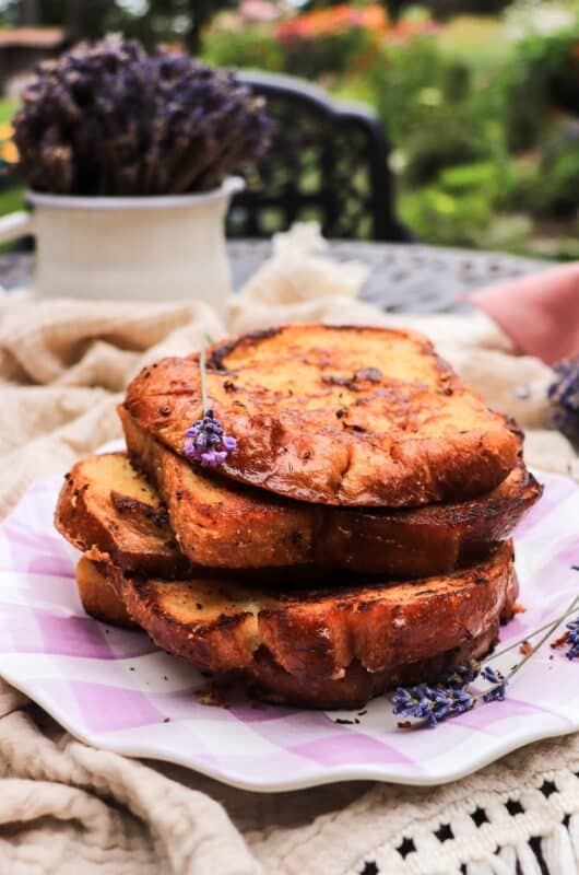 Lavender French Toast with Honey