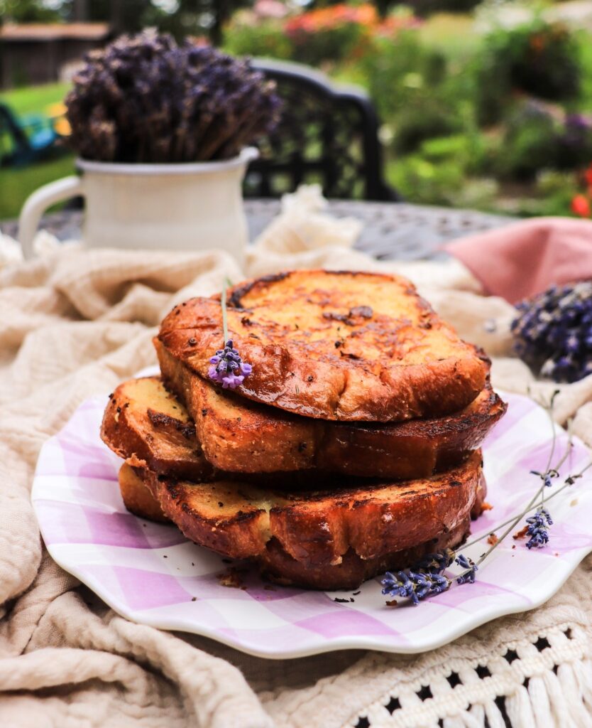 Lavender French Toast with Honey