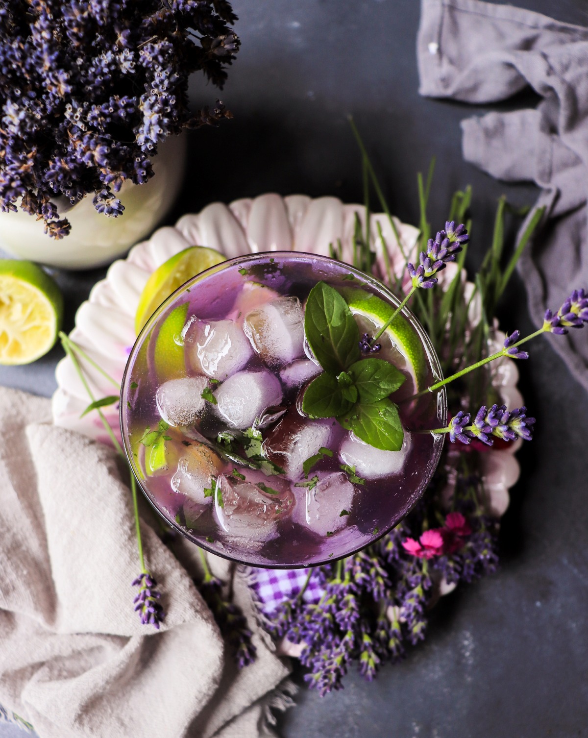 Purple gin mojito with Empress Indigo 1908 gin