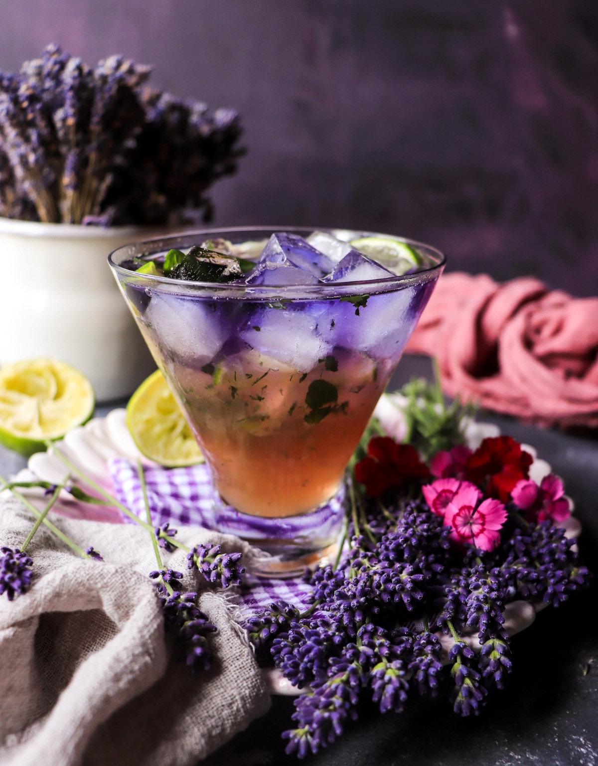 gin mojito cocktail with lavender and Empress gin