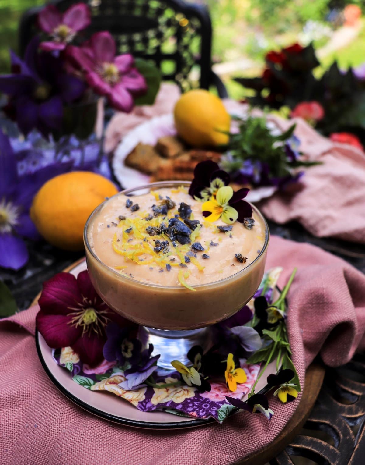 Lemon Curd with Crème de Violette - A Delicate Floral Twist