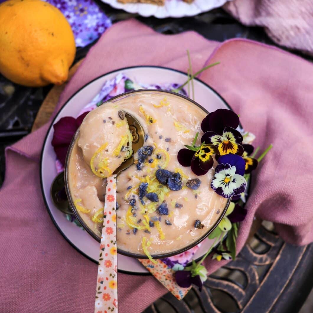 Lemon Curd with Crème de Violette