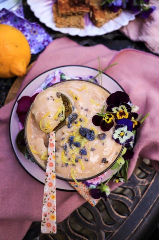 Lemon Curd with Crème de Violette