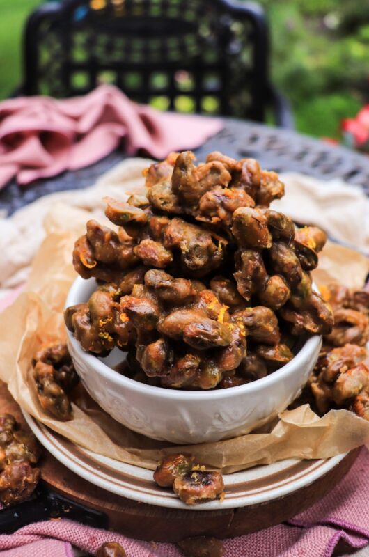 Maple Candied Pistachios with Orange