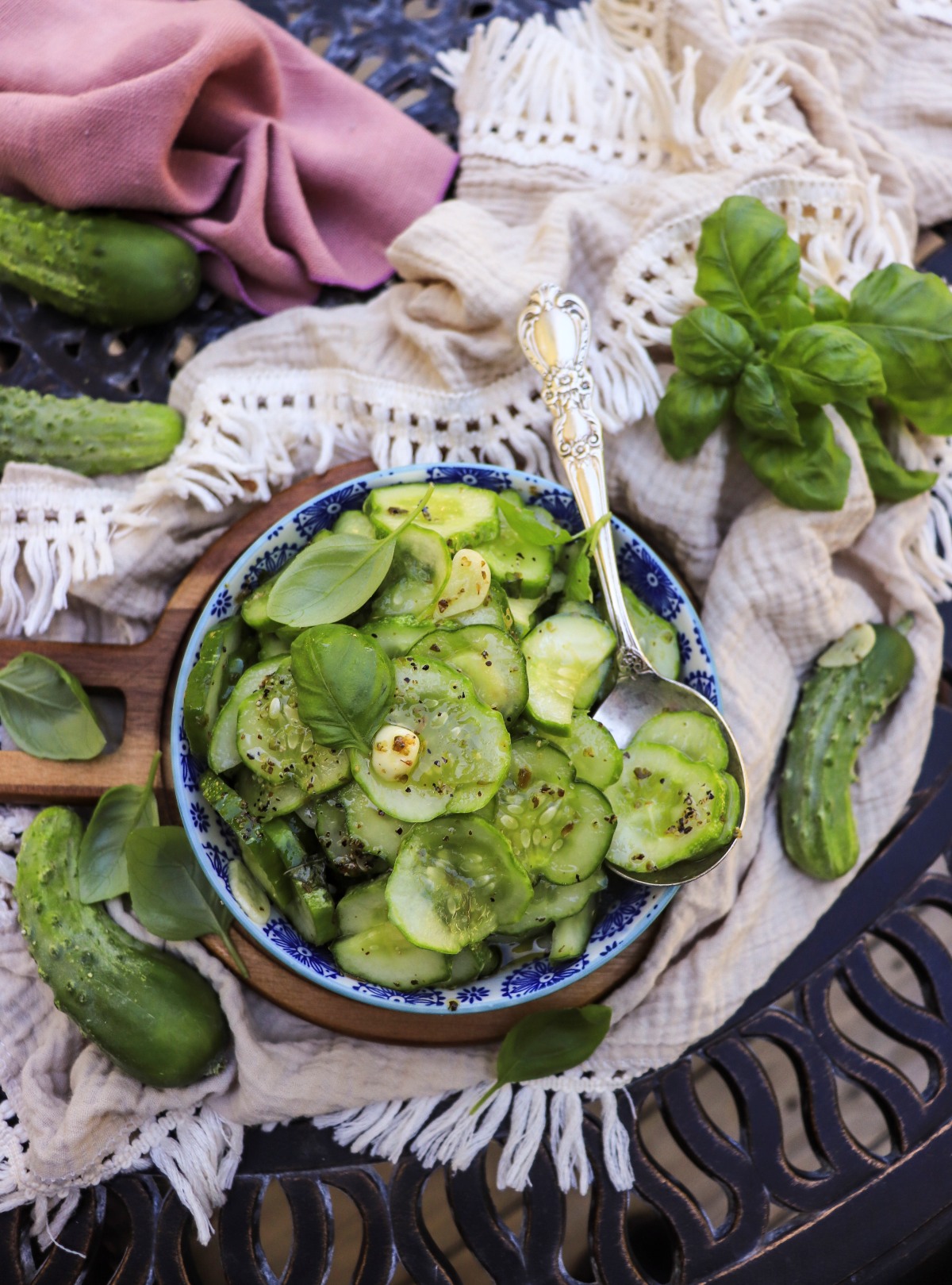 marinated cucumber recipe with honey and oregano
