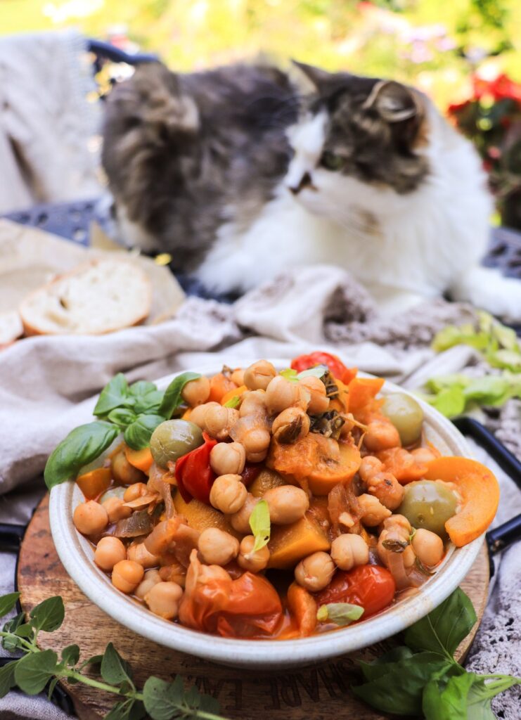 Mediterranean Zucchini Chickpea Stew with Fresh Tomatoes