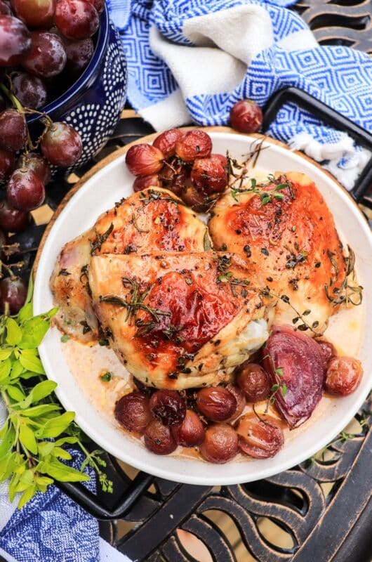 Sheet Pan Roasted Chicken with Grapes