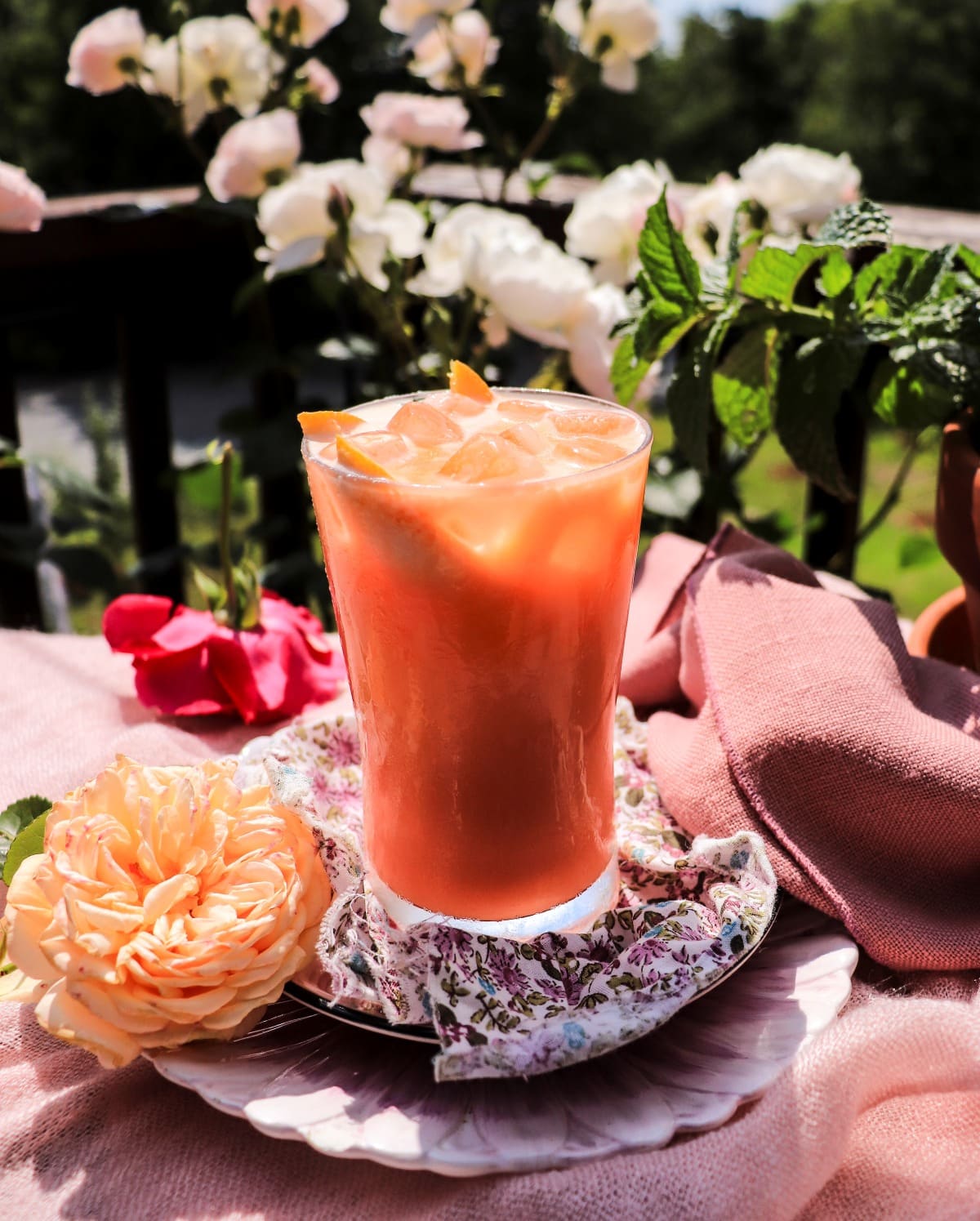 rose orange cream soda with heavy cream