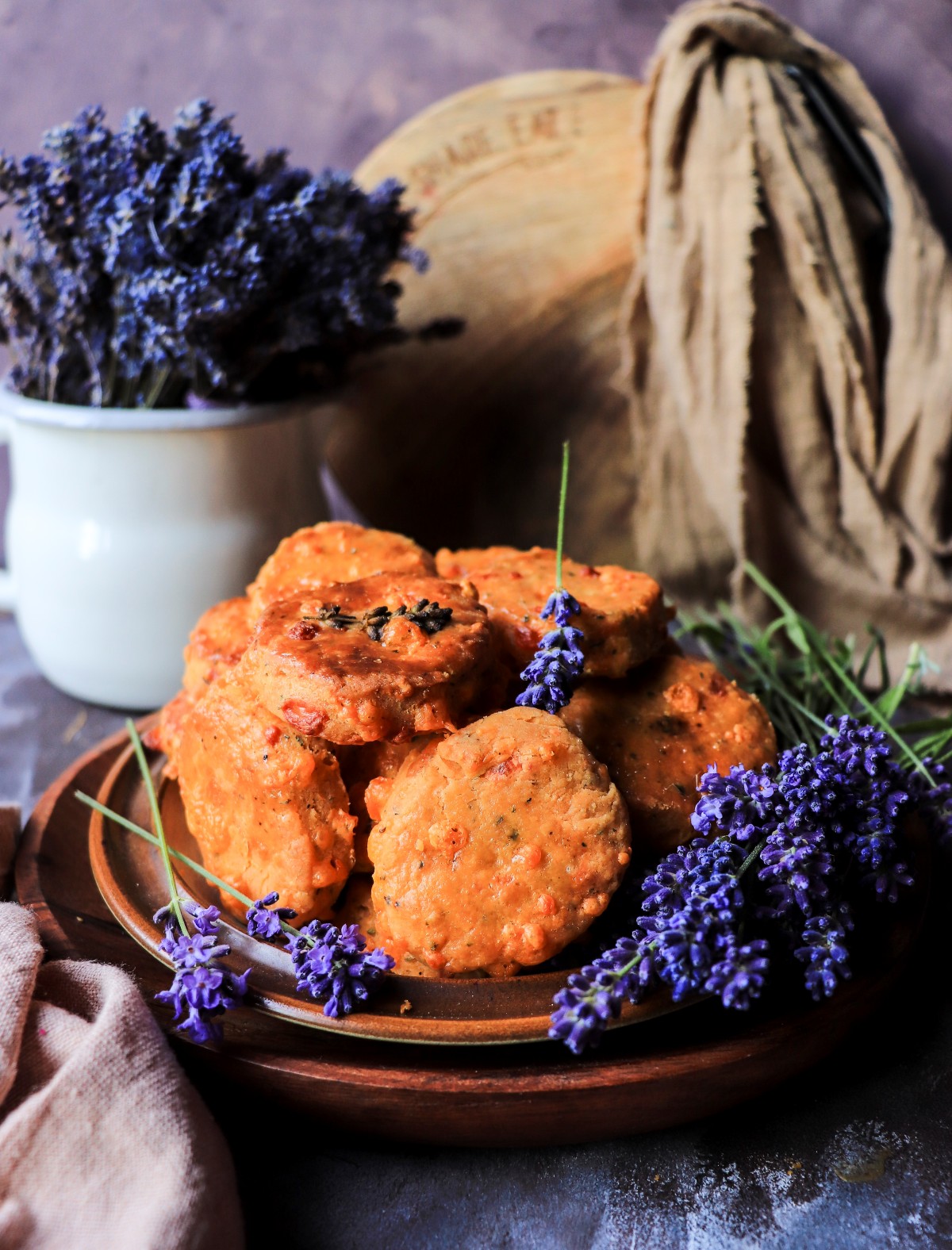 Savoury Cheese biscuits with Lavender