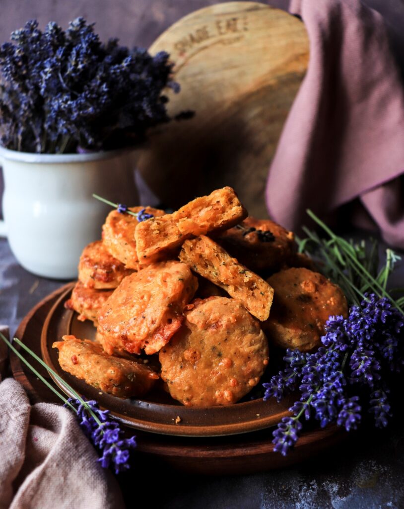 Savoury Cheese Cookies with Lavender