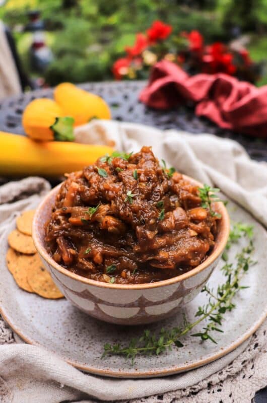 Savoury Zucchini Chutney with Honey and Thyme