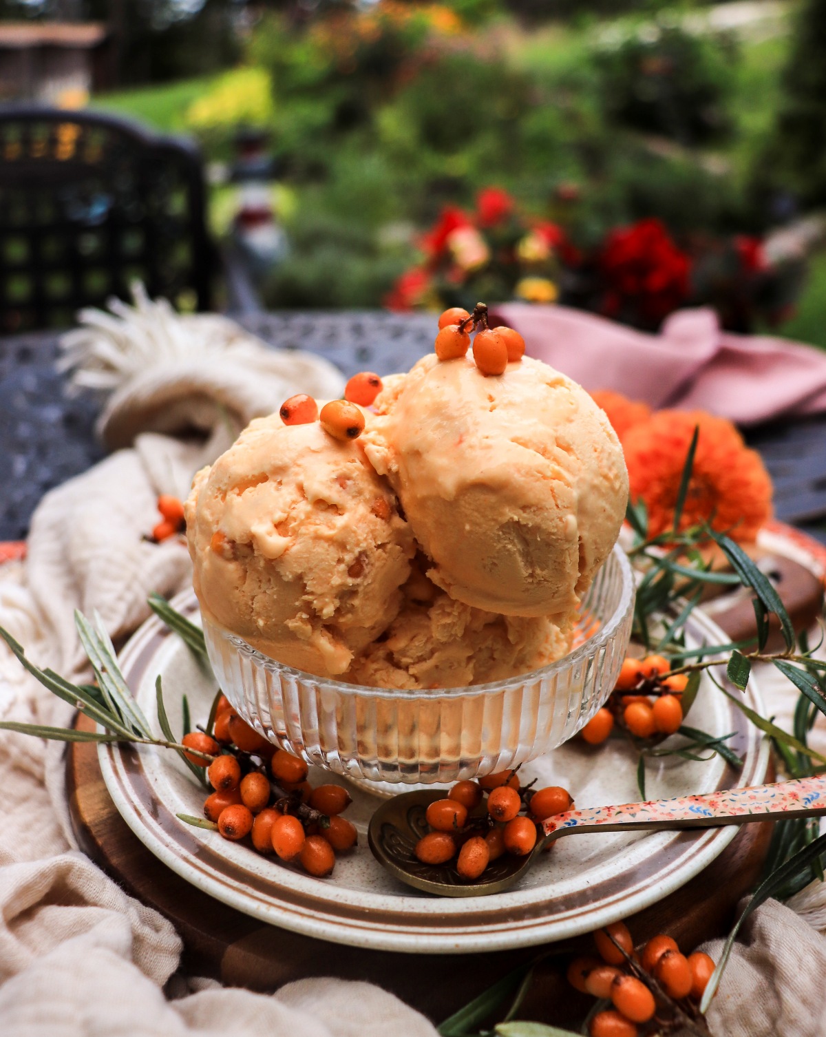 sea buckthorn condensed milk ice cream