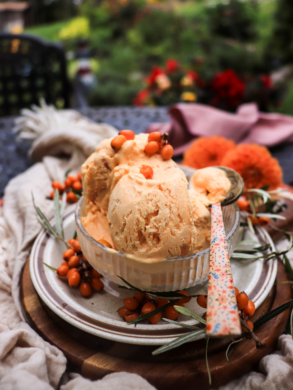 sea buckthorn ice cream without eggs or custard