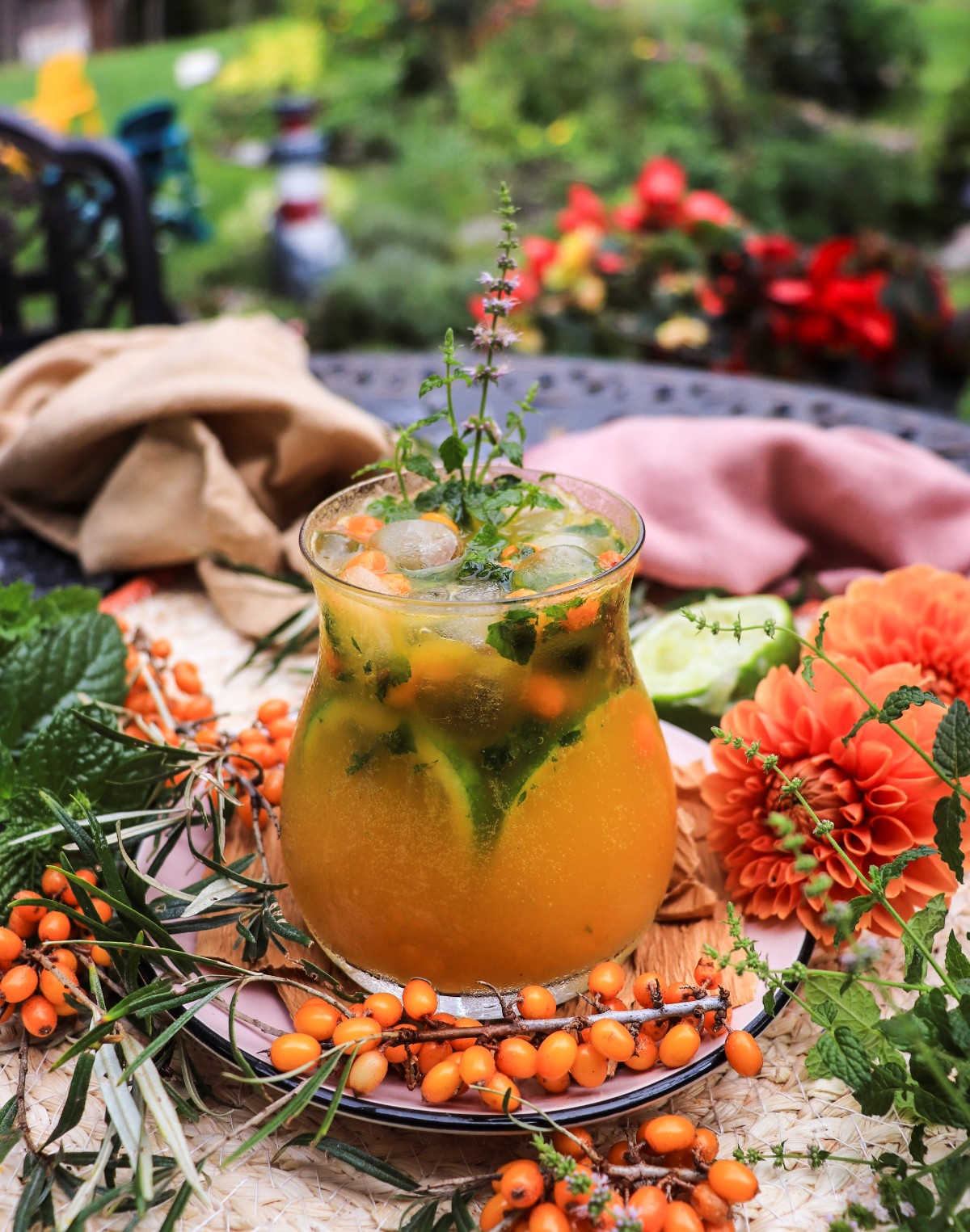 Sea Buckthorn Mojito cocktail
