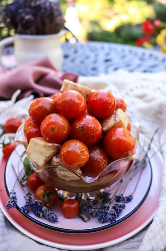Tomato Mozzarella Antipasto with Lavender