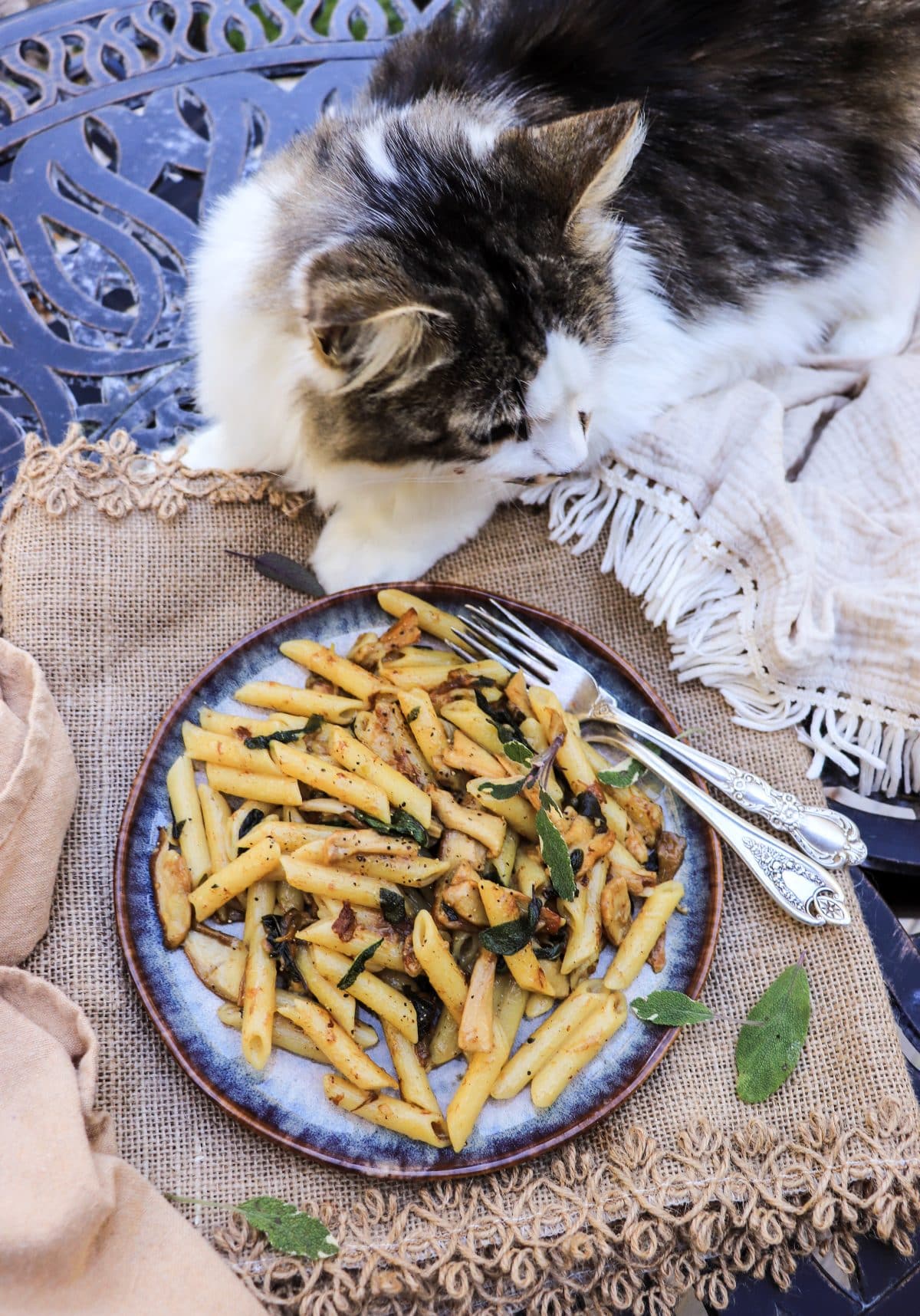 wild mushroom pasta with brown butter