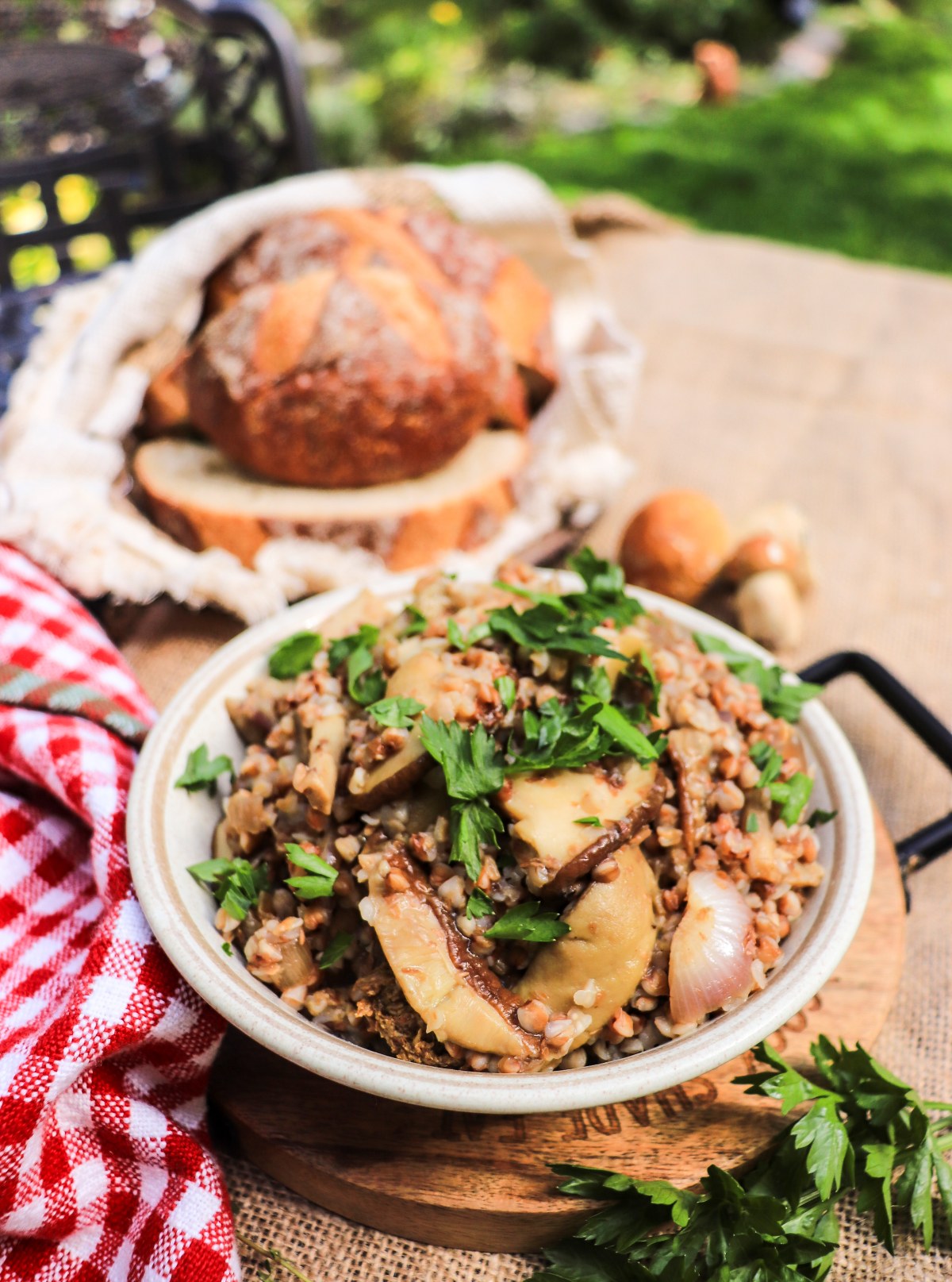 buckwheat with caramelized onions and porcini mushrooms (eastern European kasha recipe)