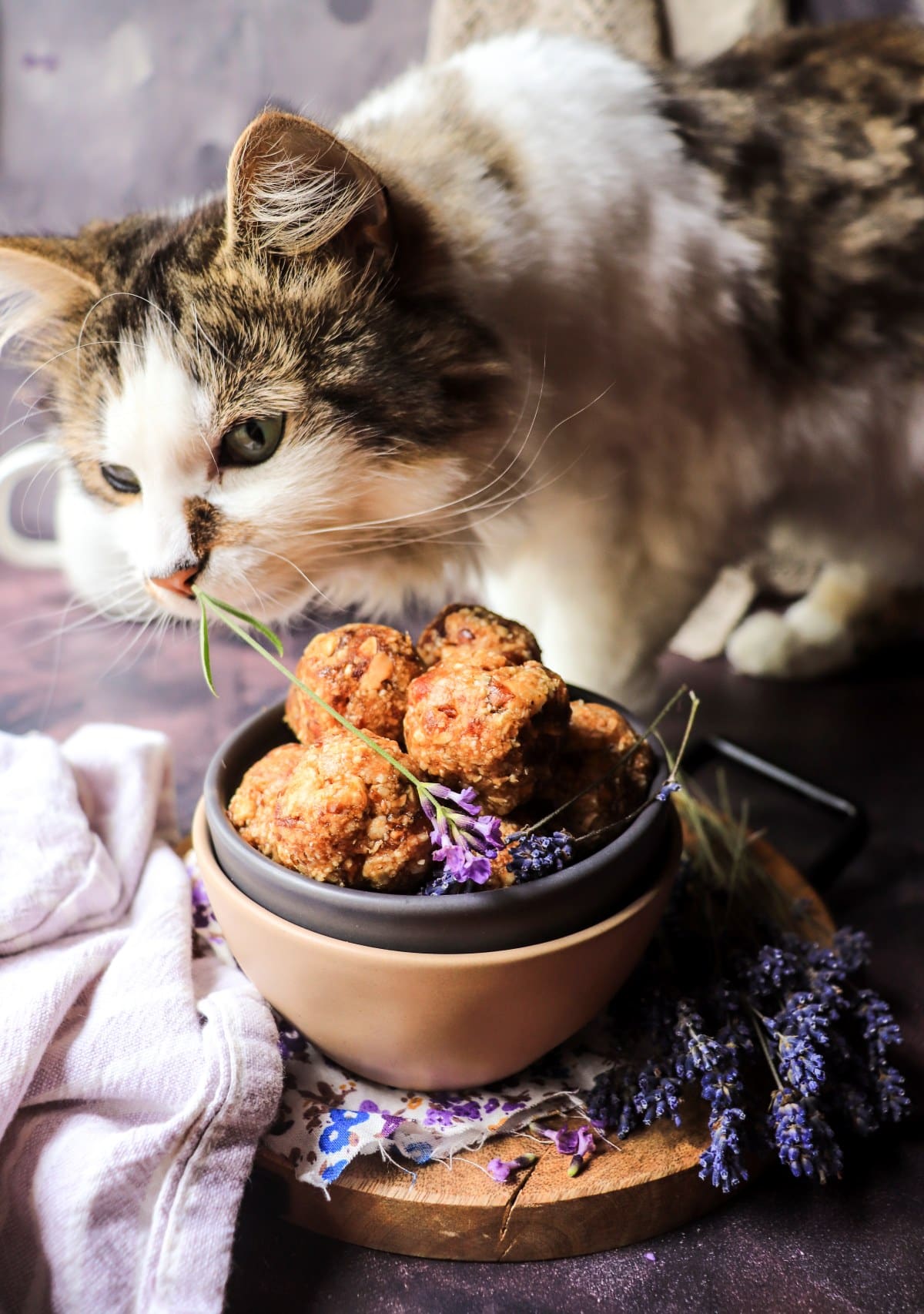 Date Cashew Raw Truffles (Bliss Balls) with Honey Lavender