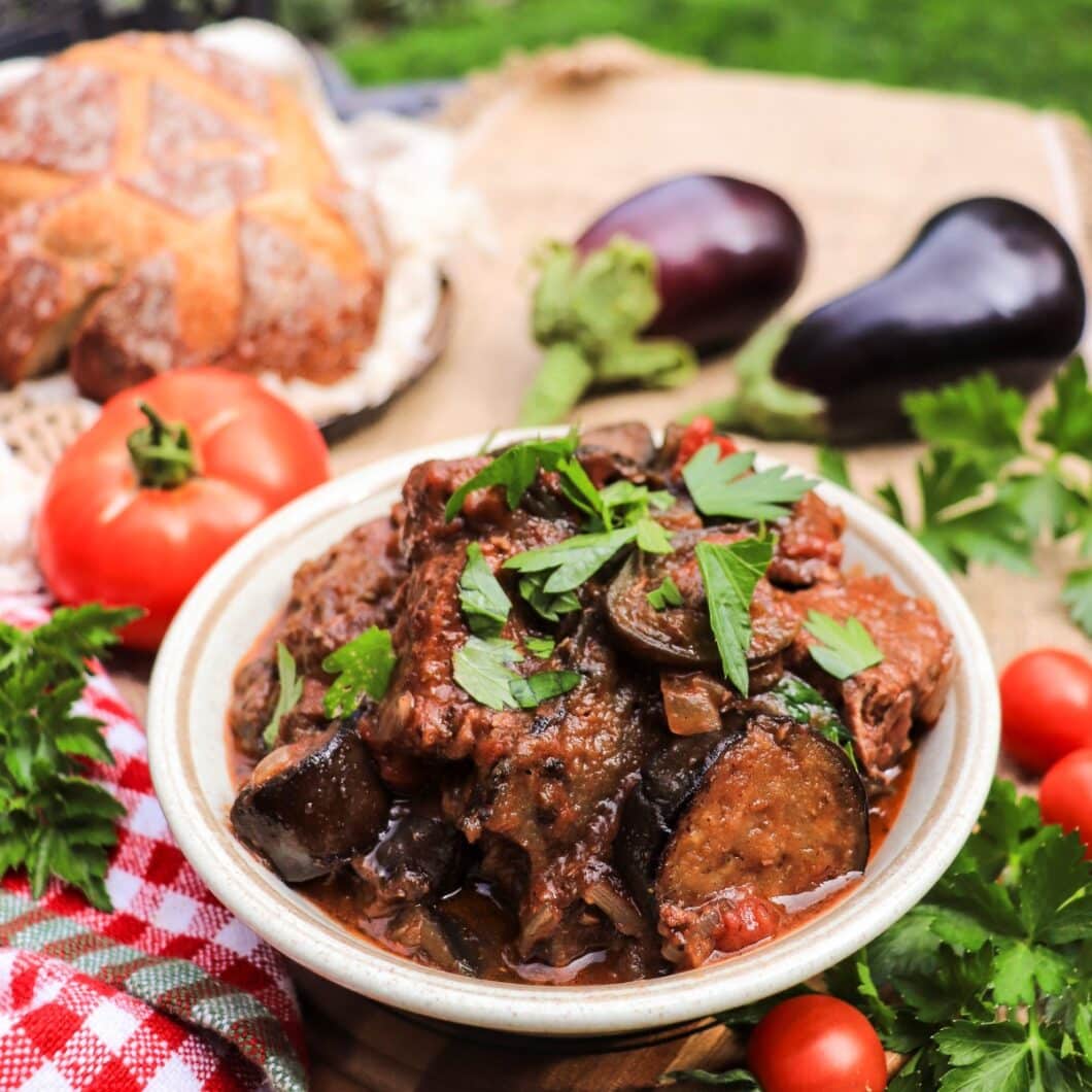 Greek Beef and Eggplant Stew