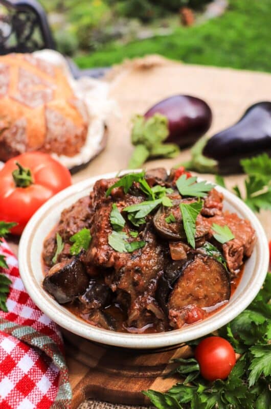 Greek Beef and Eggplant Stew
