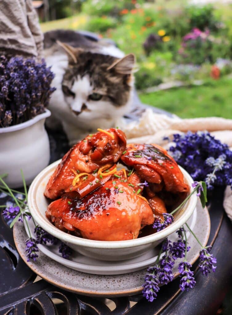 Lavender Orange Honey Chicken