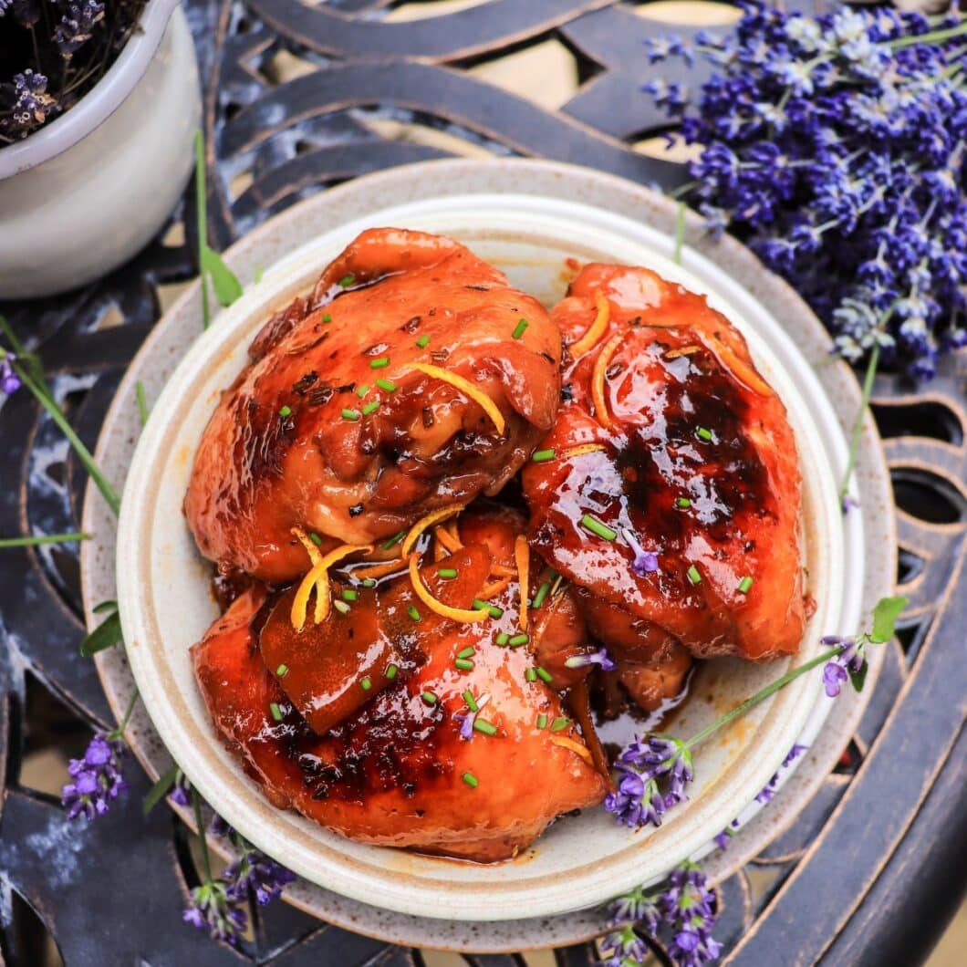 Lavender Orange Honey Chicken