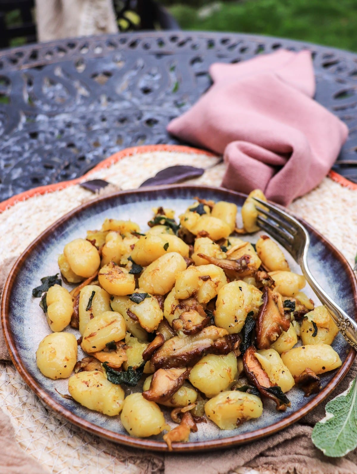 gnocchi with porcini mushrooms and sage