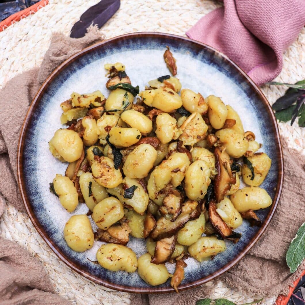 Pan-Fried Porcini Mushroom Gnocchi with Sage