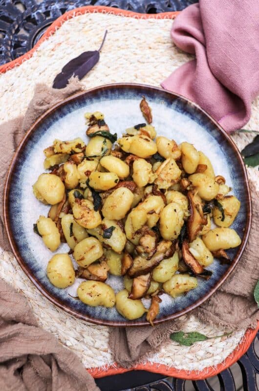 Pan-Fried Porcini Mushroom Gnocchi with Sage