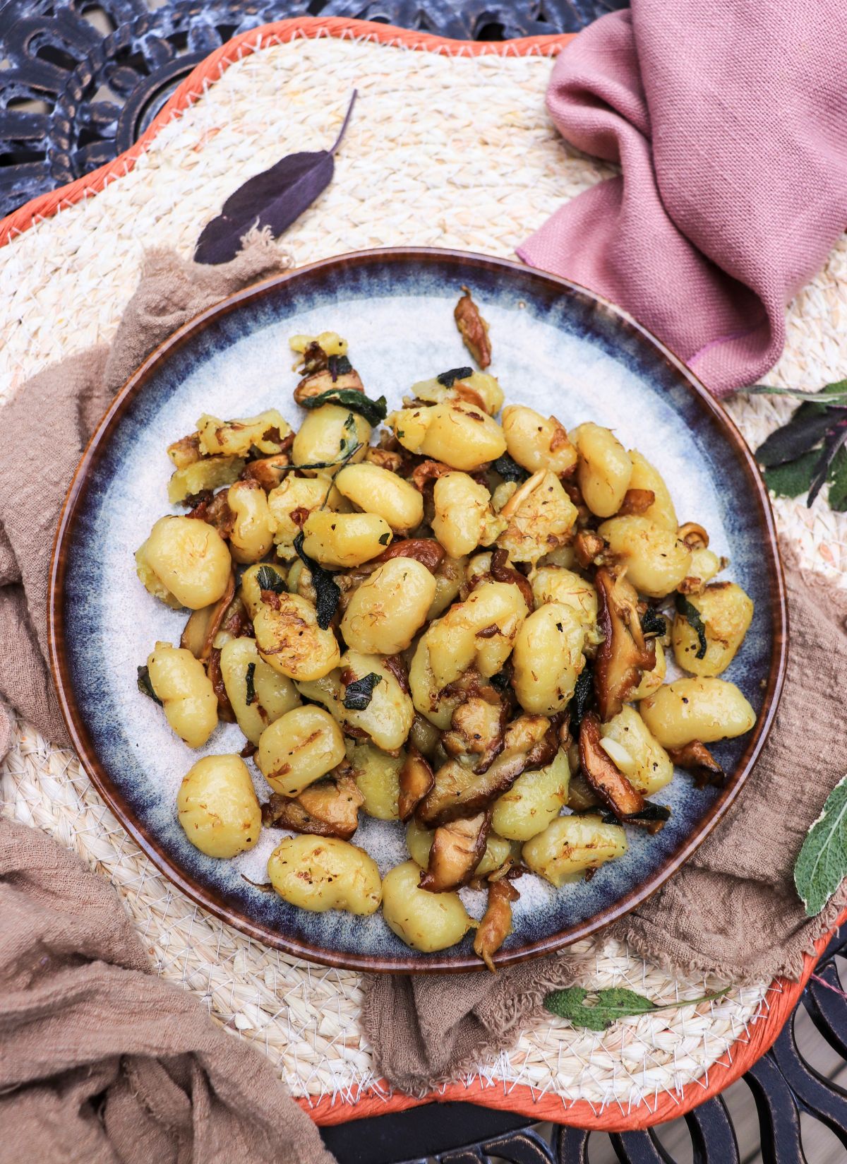 porcini mushroom gnocchi with crispy sage