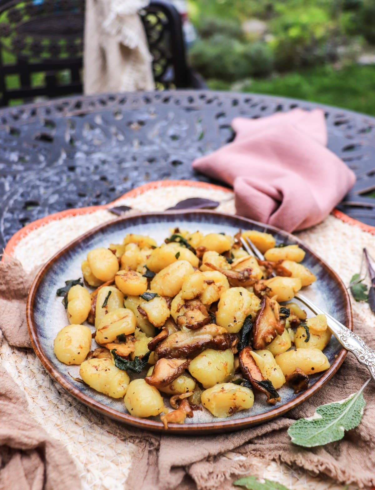 pan-fried porcini mushroom (king boletus) gnocchi with sage