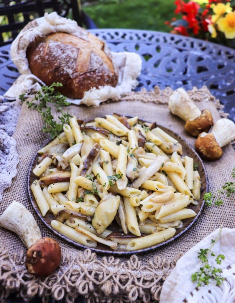 Porcini Pasta with Shallots and Thyme